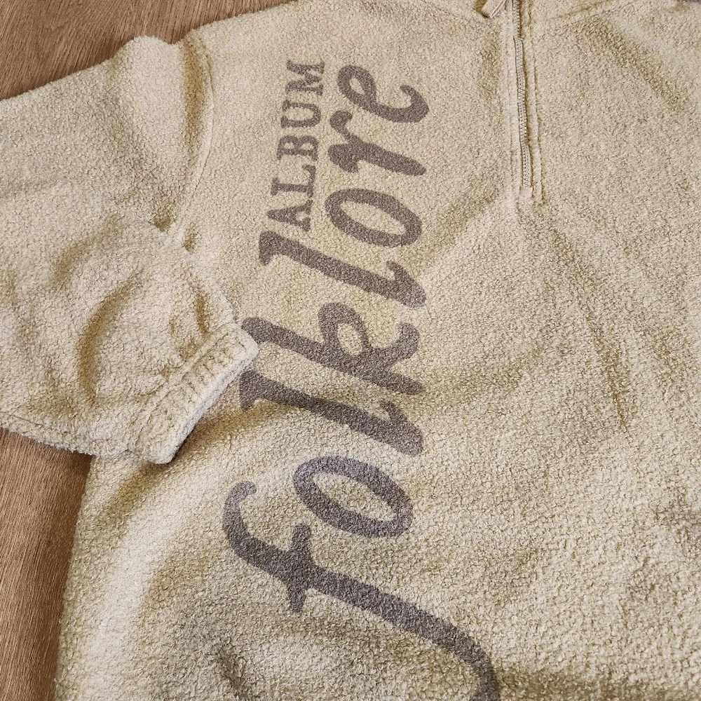 Taylor swift folklore womens sherpa zip sweater size medium
